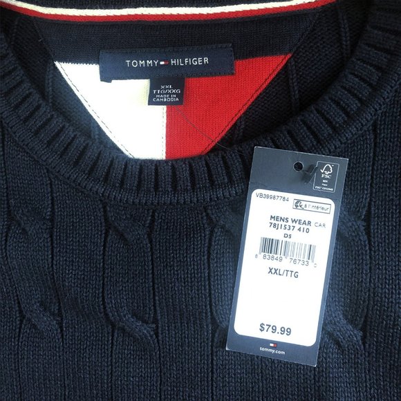 XXL 3XL XXXL Tommy Hilfiger 78J1537 410 Sweater NWT - Picture 6 of 8